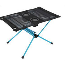 Carica l&#39;immagine nel visualizzatore di Gallery, Portable Ultra Light Folding Camp Table with Cup Holders (Black/Blue)
