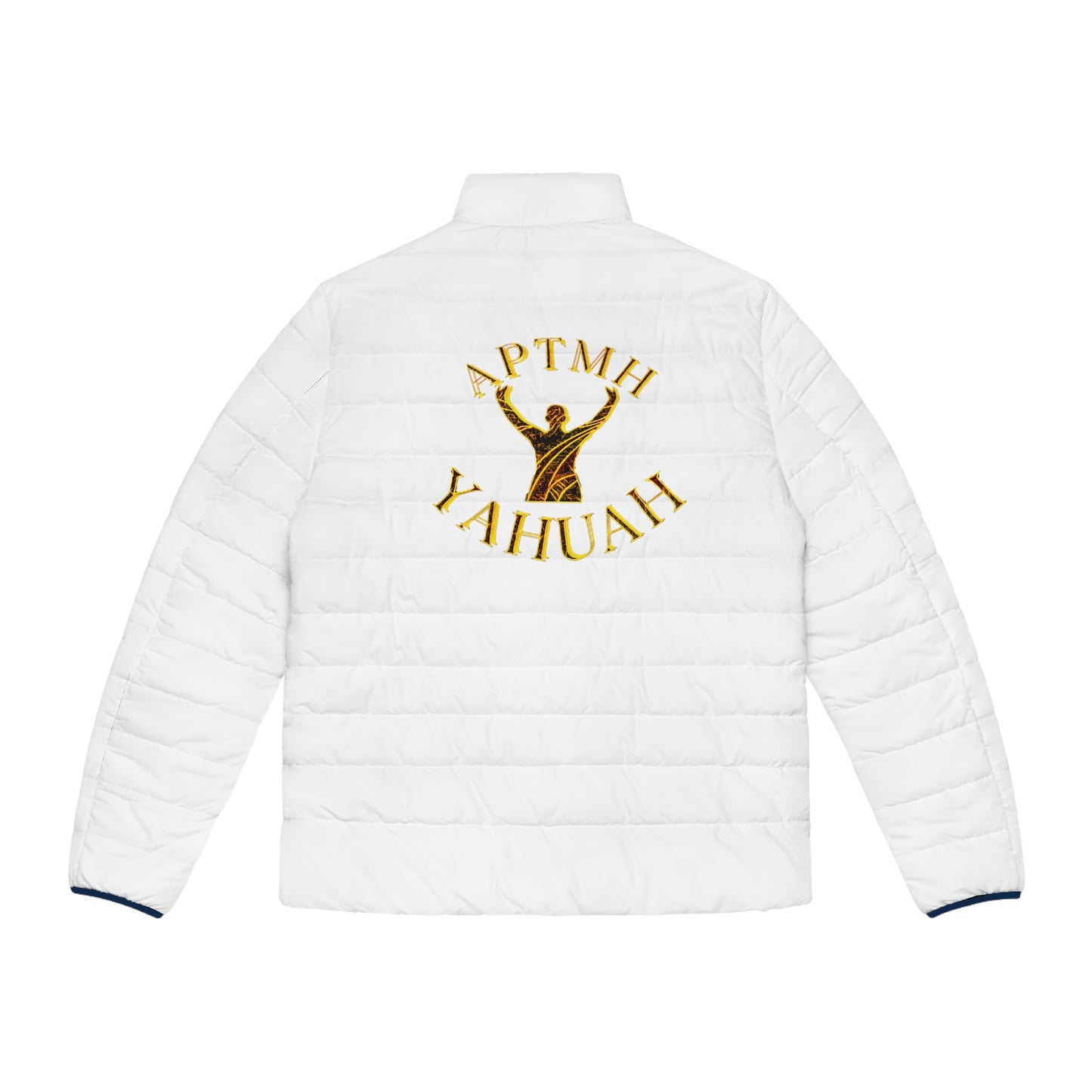 All Praise The Most High Yahuah 01-01 Men's Designer Puffer Jacket, White