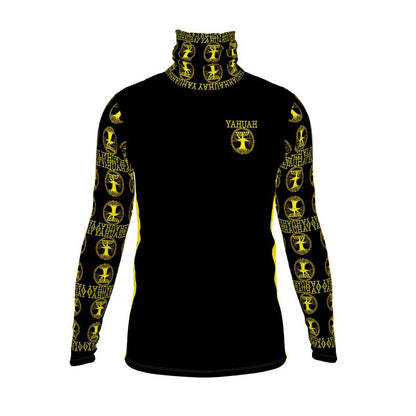 Yahuah-Tree of Life 02-01 Elect Men's Designer Slim Fit Turtleneck Sweatshirt