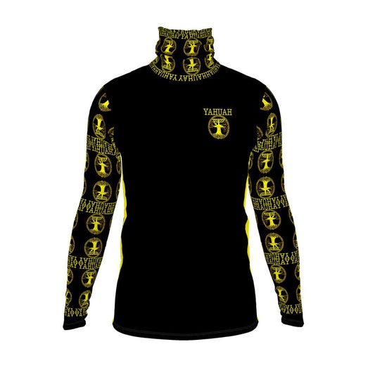 Yahuah-Tree of Life 02-01 Elect Men's Designer Slim Fit Turtleneck Sweatshirt