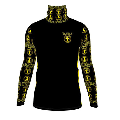 Yahuah-Tree of Life 02-01 Elect Men's Designer Slim Fit Turtleneck Sweatshirt