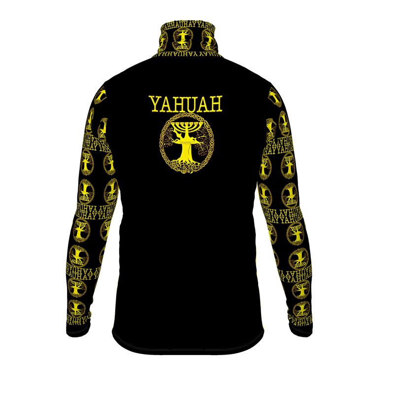 Yahuah-Tree of Life 02-01 Elect Men's Designer Slim Fit Turtleneck Sweatshirt