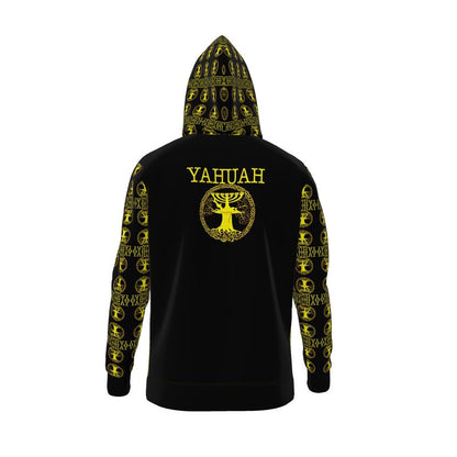 Yahuah-Tree of Life 02-01 Elect Designer Sudadera con capucha unisex con cremallera completa 