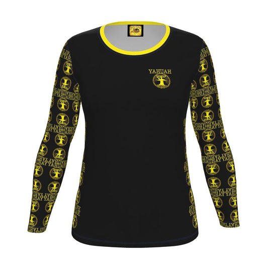 Yahuah-Tree of Life 02-01 Elect Ladies Designer Long Sleeve Jersey T-shirt