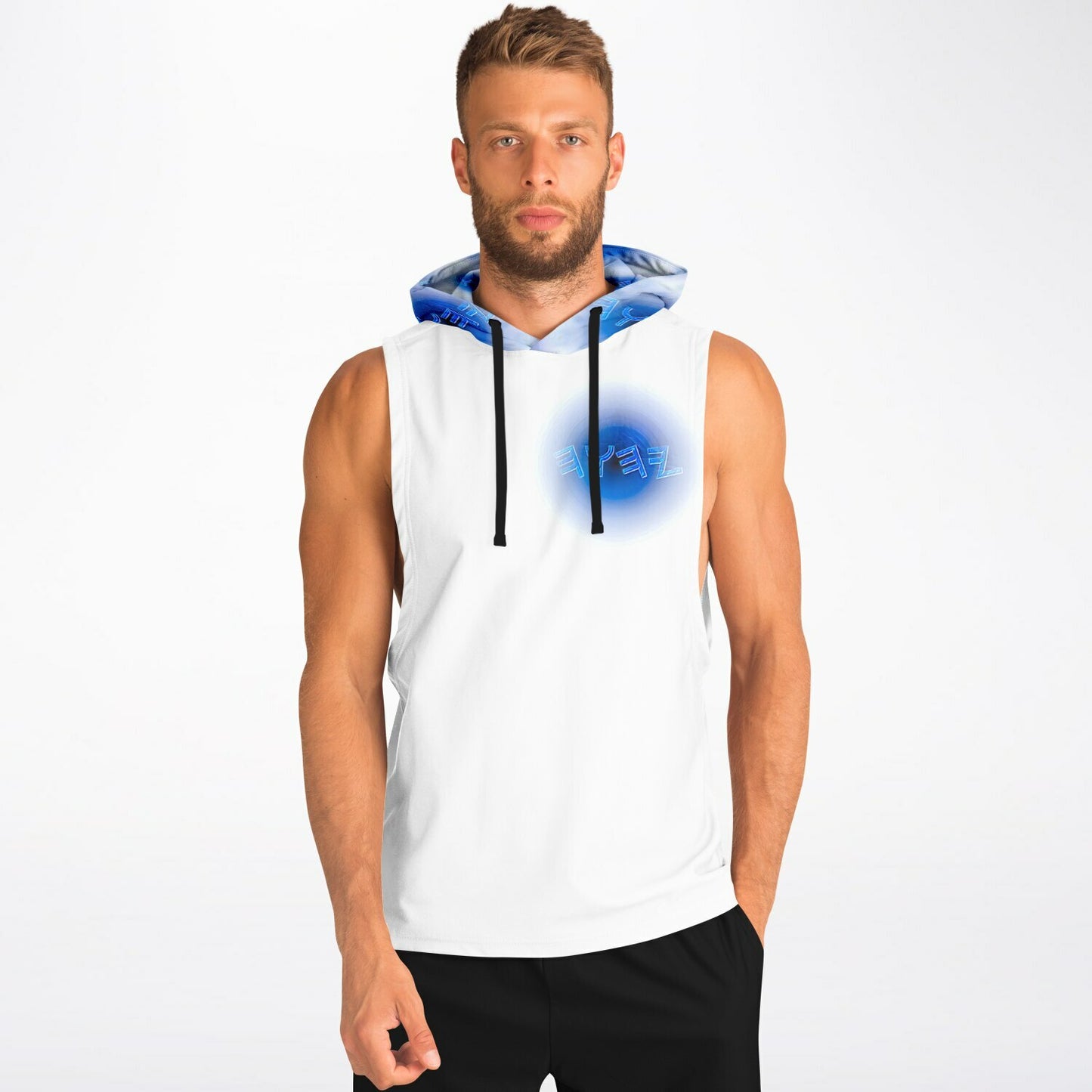 Creator Yahuah 01: Moon, Air & Water Men's Designer Triblend Fleece Lined Drop Armhole Hoodie