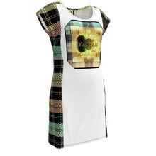 Load image into Gallery viewer, Picture Plaided 01-01 Designer Tunic T-shirt Dress
