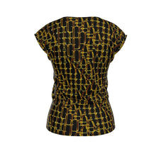Cargar imagen en el visor de la galería, Camo Yahuah 02-01 Ladies Designer Loose Fit Scoop Neck Cap Sleeve T-shirt
