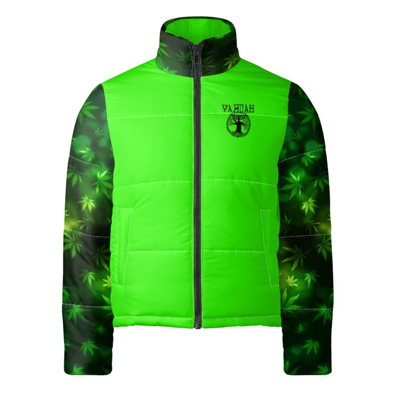 Yahuah-Green Master 01 Men's Designer Stand Collar Puffer Jacket