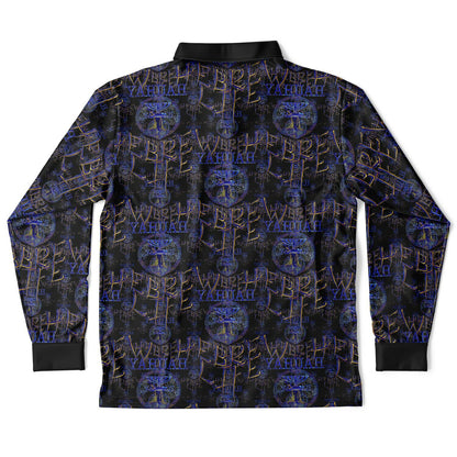 Hebrew Life 01-02 Men’s Designer Long Sleeve Polo Shirt