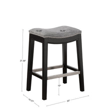 Load image into Gallery viewer, Saddle Counter Stool, Grey

