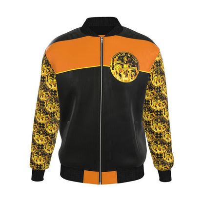 ARMOR OF GOD 01 Men's Designer Reversible Silk Bomber Jacket
