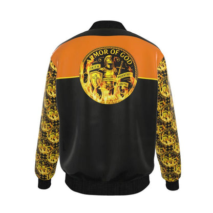 ARMOR OF GOD 01 Men's Designer Reversible Silk Bomber Jacket