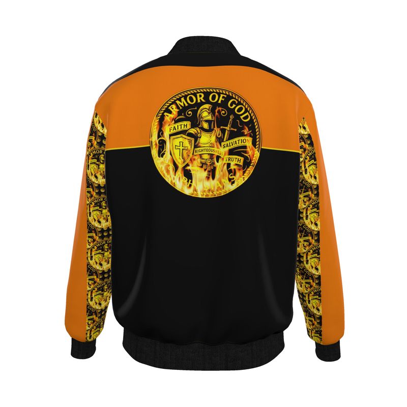 ARMOR OF GOD 01 Men's Designer Reversible Silk Bomber Jacket