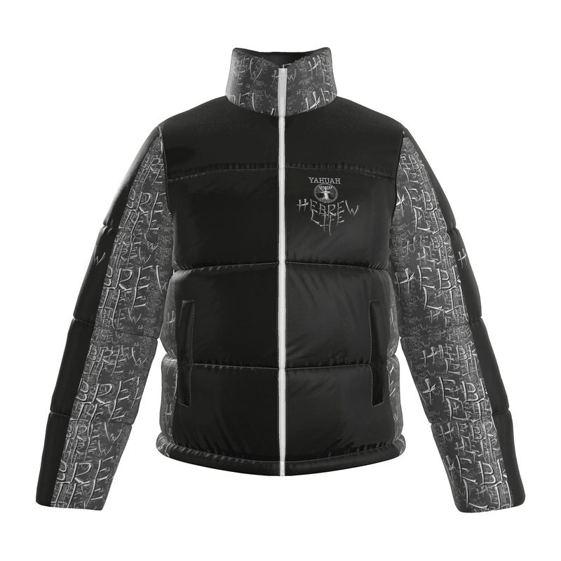 Hebrew Life 01-01 Men's Designer Stand Collar Puffer Jacket