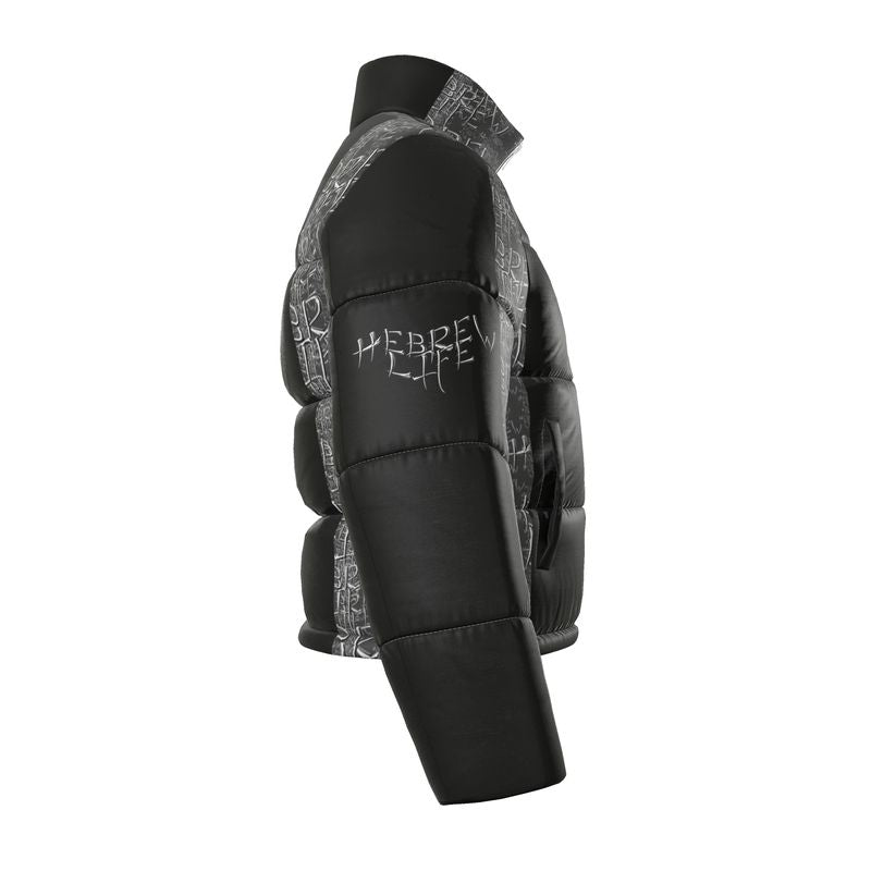 Hebrew Life 01-01 Men's Designer Stand Collar Puffer Jacket