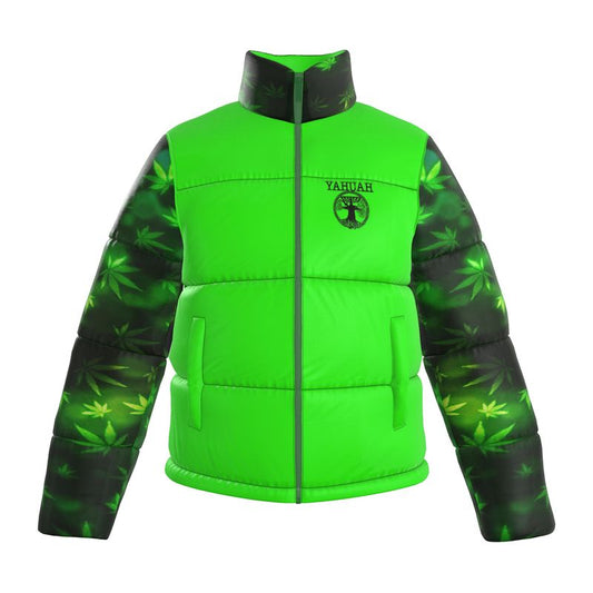 Yahuah-Green Master 01 Men's Designer Stand Collar Puffer Jacket