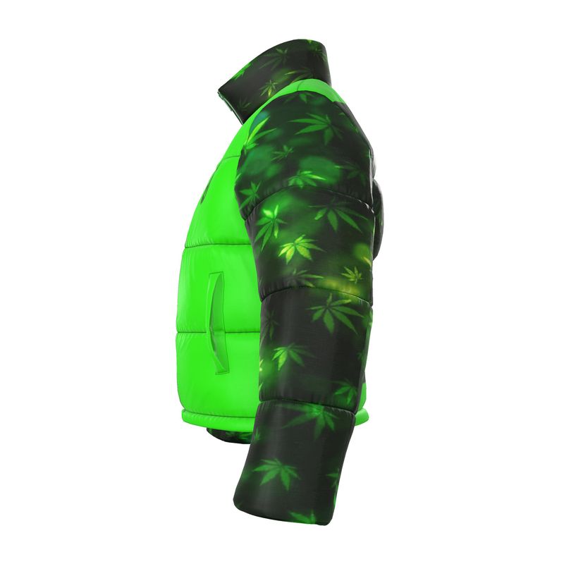 Yahuah-Green Master 01 Men's Designer Stand Collar Puffer Jacket