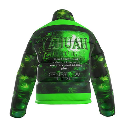 Yahuah-Green Master 01 Men's Designer Stand Collar Puffer Jacket
