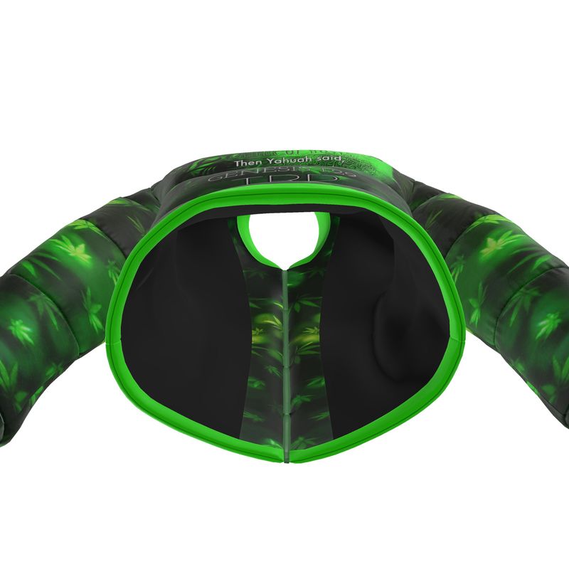 Yahuah-Green Master 01 Men's Designer Stand Collar Puffer Jacket