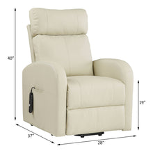 Cargar imagen en el visor de la galería, ACME Ricardo Recliner with Power Lift, Beige PU
