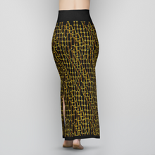 Load image into Gallery viewer, Camo Yahuah 02-01 Designer High Waist Side Split Maxi Skirt
