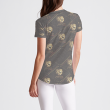 Cargar imagen en el visor de la galería, Hebrew Mode - On 02 Ladies Designer Polyester + Rayon Crewneck Slim Fit Jersey T-shirt
