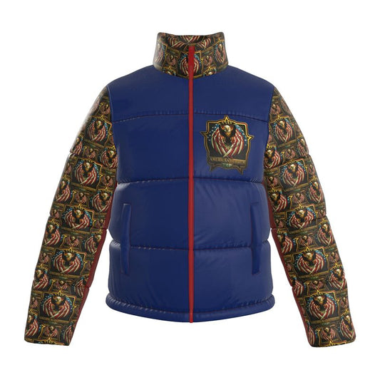 American Hebrew: Shield of the Set-Apart Men's Puffer Jacket