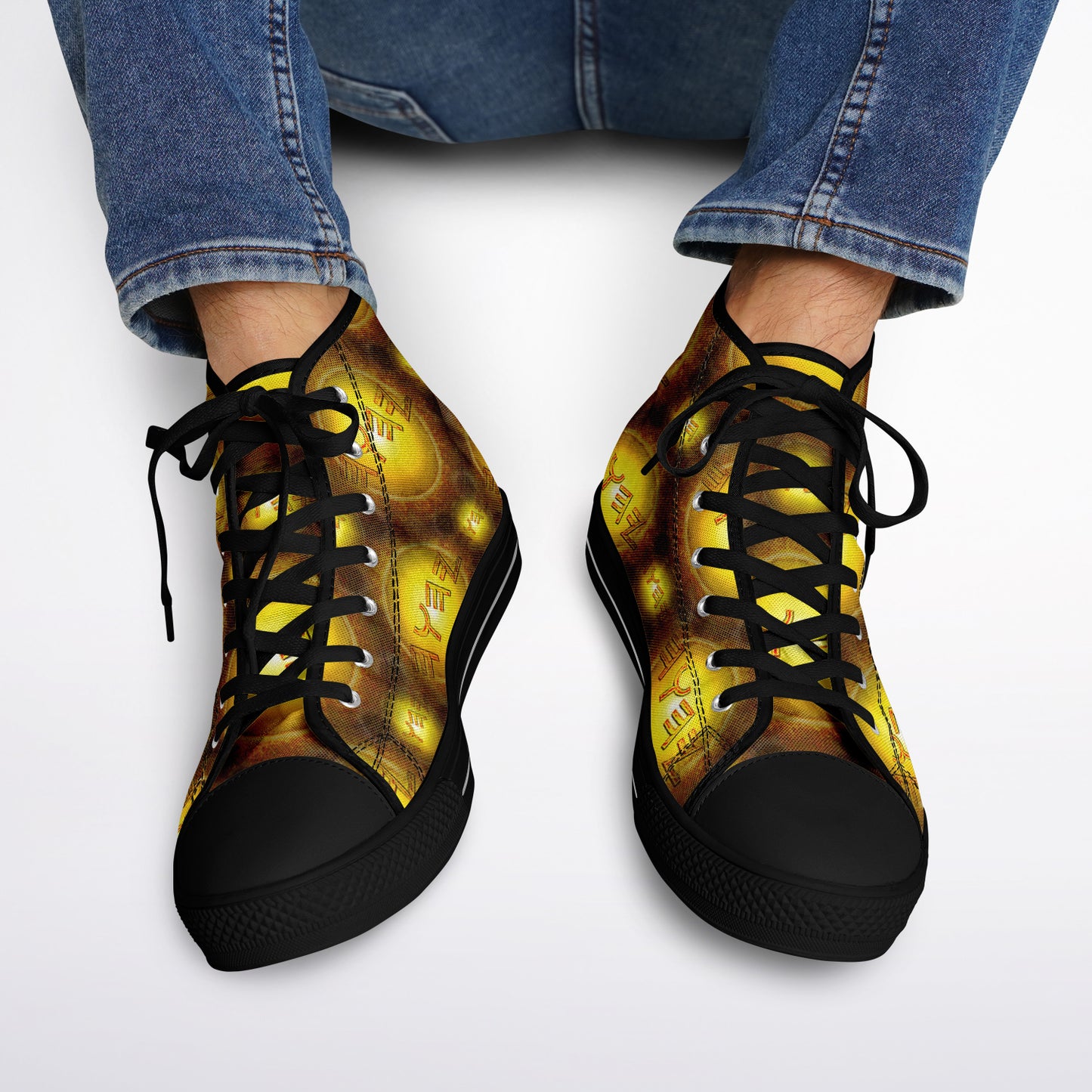 Creator Yahuah 01: Sun, Earth & Fire Urban Peak High Top Unisex Canvas Shoes