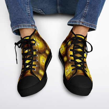 Creator Yahuah 01: Sun, Earth & Fire Urban Peak High Top Unisex Canvas Shoes