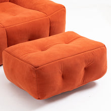 Charger l&#39;image dans la galerie, Fluffy Bean Bag Chair with Memory Foam and Ottoman
