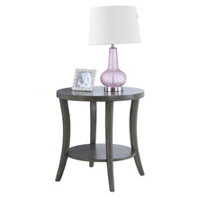 Charger l&#39;image dans la galerie, Perth Contemporary Oval Shelf End Table, Gray

