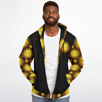 Creator Yahuah 01: Sun, Earth & Fire Designer Microfleece Unisex Zip Hoodie