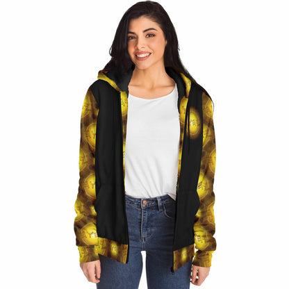 Creator Yahuah 01: Sun, Earth & Fire Designer Microfleece Unisex Zip Hoodie