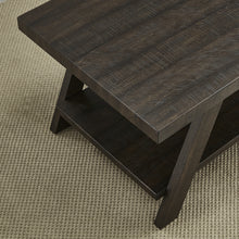 Cargar imagen en el visor de la galería, Athens Contemporary Wood Shelf End Table, Weathered Espresso
