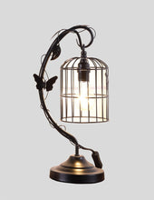 Cargar imagen en el visor de la galería, 17.5&quot; Iris Black Butterfly Garden Metal Table Lamp
