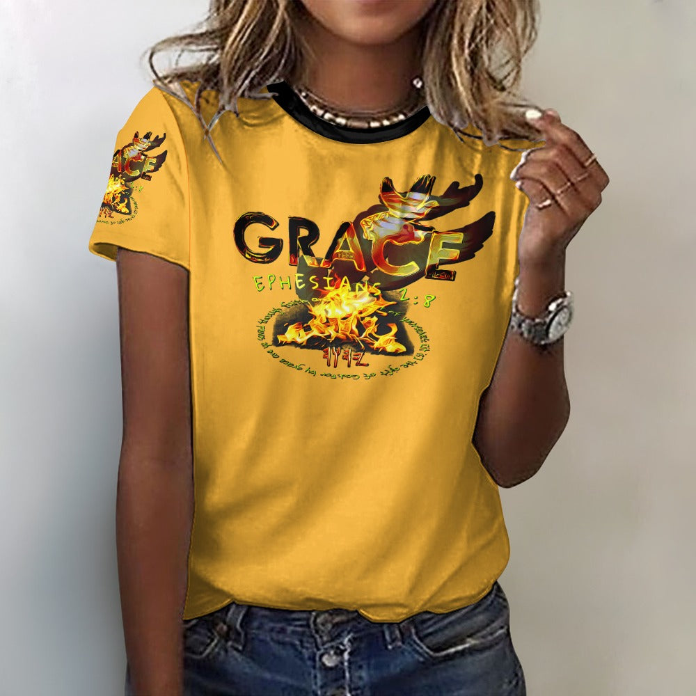 Grace 101-01 Ladies Designer Cotton T-Shirt (4 colors)