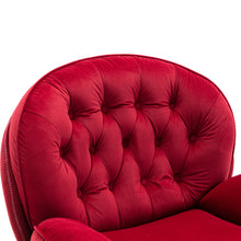 Carica l&#39;immagine nel visualizzatore di Gallery, Accent Lounge Gaming Chair with Ottoman, Dark Red
