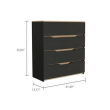 Load image into Gallery viewer, Lynbrook 4 Drawer Dresser (Black Wengue and Light Oak)
