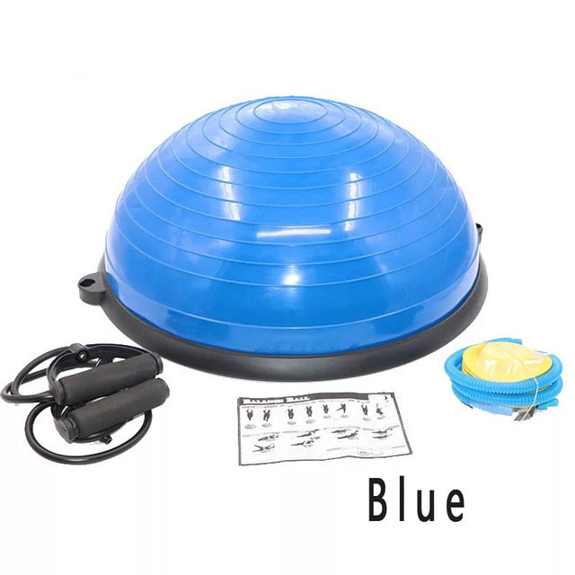 Half Balance Yoga Fitness Ball Trainer with Resistance Bands