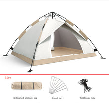 Cargar imagen en el visor de la galería, Outdoor Automatic Quick Open Two Door Breathable Rainproof Camping Tent with Sunscreen
