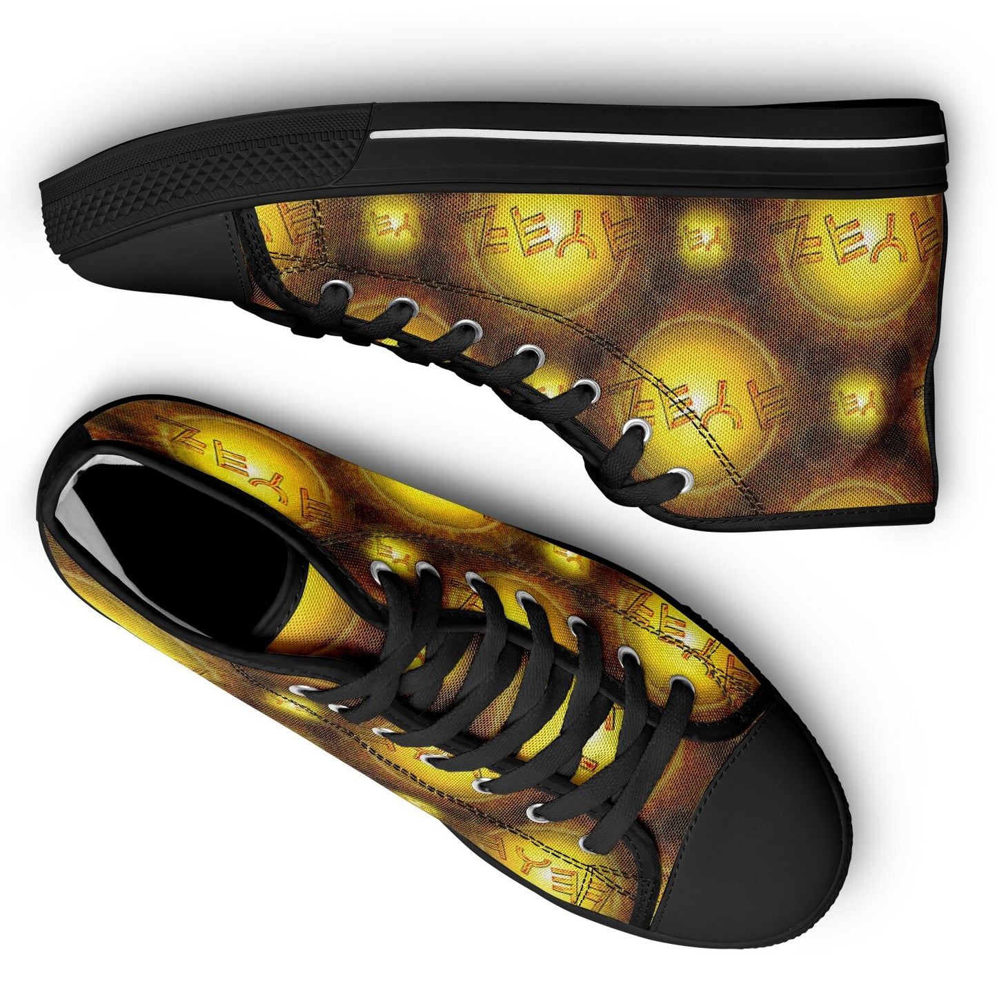 Creator Yahuah 01: Sun, Earth & Fire Urban Peak High Top Unisex Canvas Shoes