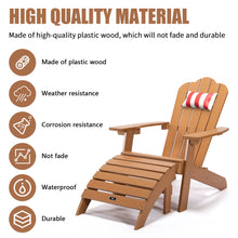 Load image into Gallery viewer, TALE Adirondack Outdoor Painted Plastic Chair with Cup Holder, Brown
