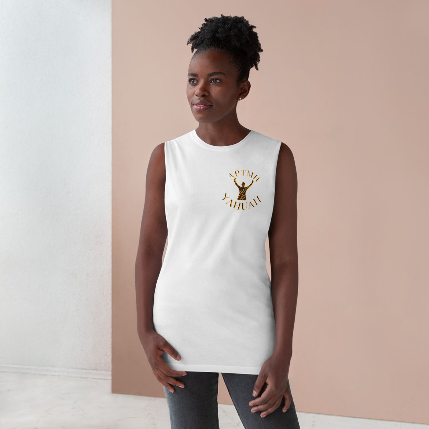 All Praise The Most High Yahuah 01-01 Designer AS Colour Unisex Barnard Tank (10 colors)