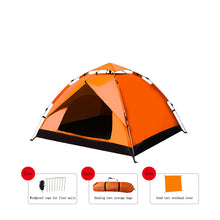 Carica l&#39;immagine nel visualizzatore di Gallery, Outdoor Automatic Quick Open Two Door Breathable Rainproof Camping Tent with Sunscreen
