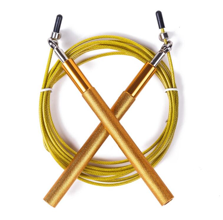 Cuerda para saltar de alambre de acero con rodamiento de bolas ultrarrápida (4 colores)