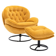 Load image into Gallery viewer, Accent Lounge Gaming Chair with Ottoman, Yellow
