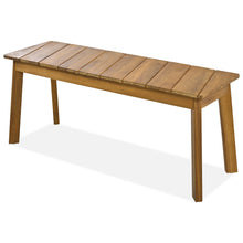 Cargar imagen en el visor de la galería, GO 3 Pieces Acacia Wood Table &amp; 2 Benches Indoor/Outdoor Patio/Porch Furniture Set, Natural

