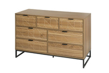 Charger l&#39;image dans la galerie, Modern 7 Drawer Wood Dresser, Walnut Color
