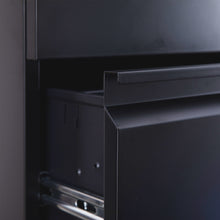 Cargar imagen en el visor de la galería, 3 Drawer Mobile Rolling Steel File Cabinet with Lock on Anti-tilt Wheels (Black)
