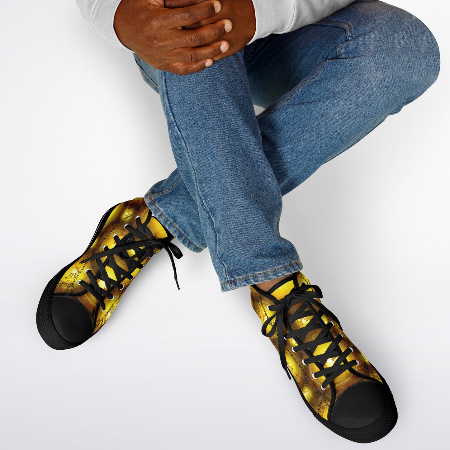 Creator Yahuah 01: Sun, Earth & Fire Urban Peak High Top Unisex Canvas Shoes